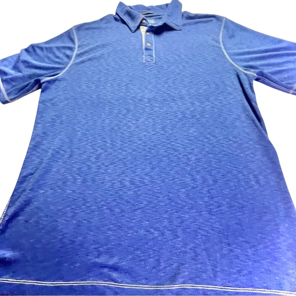 Steve Harvey Men's XLT Blue Short Sleeved Polo Shirt
